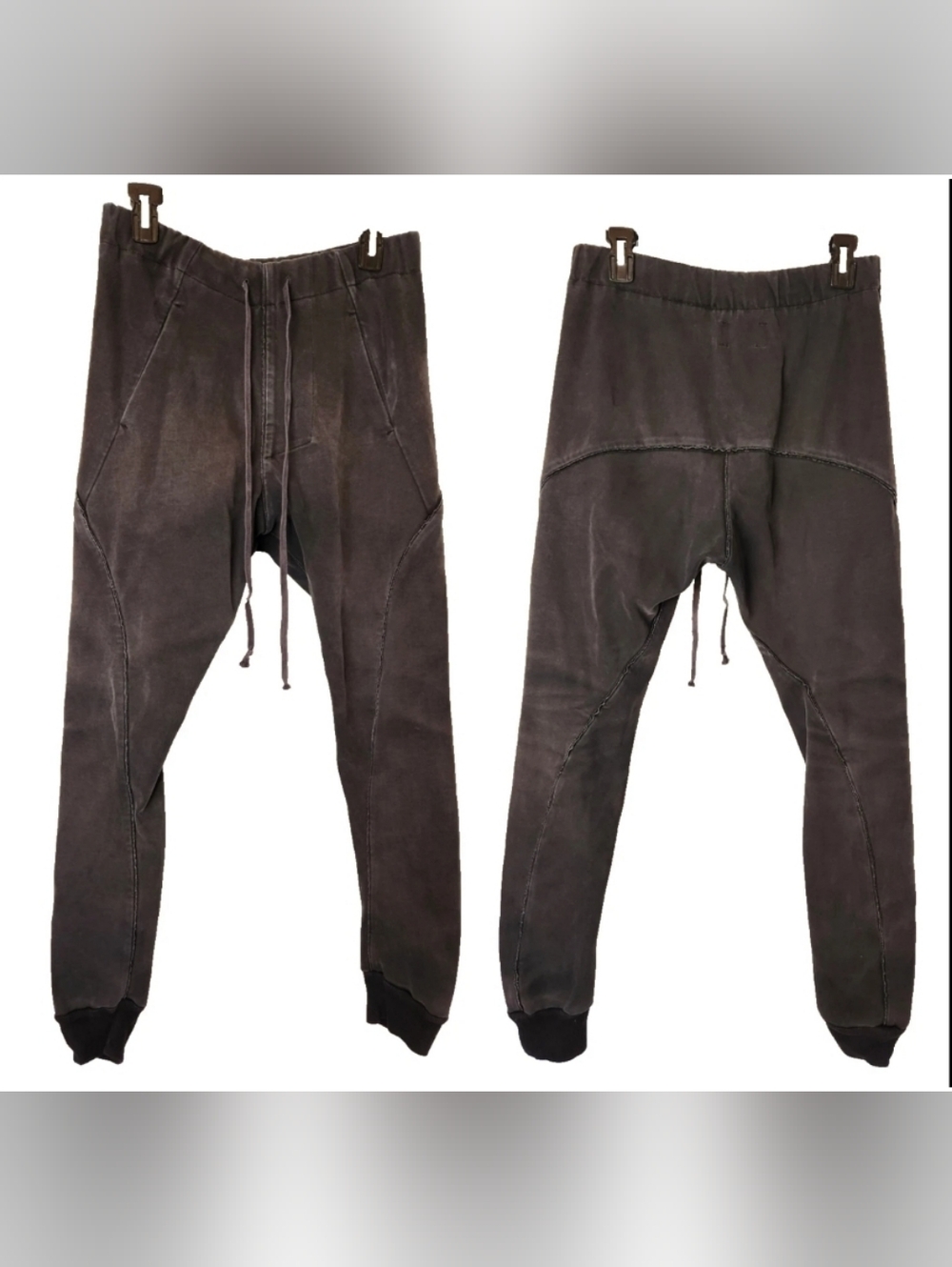 Song for the Mute Black Pants Jogger Pantsuit Skinny Slim Harem Pockets 44 XS S